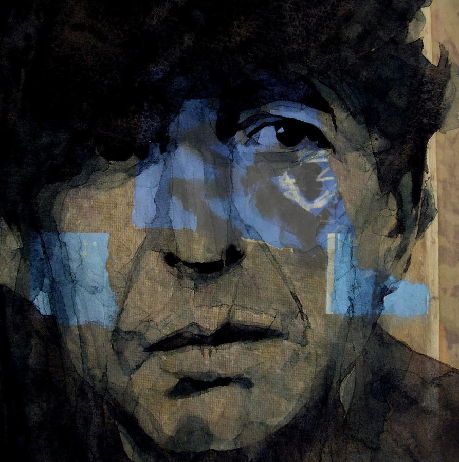 Leonard Cohen Painting - Retro- Famous Blue Raincoat  by Paul Lovering