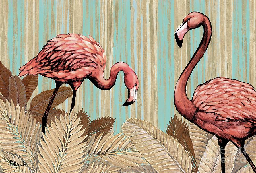 Flamingo Painting - Retro Flamingo by Paul Brent