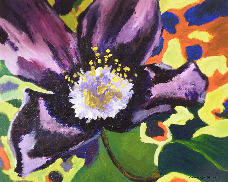 Retro Flower Painting by Kimmary MacLean