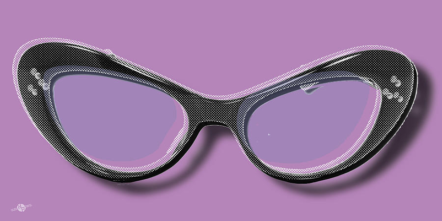 Retro Glasses Funky Pop Purple Painting by Tony Rubino
