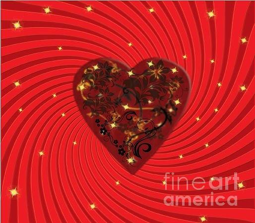 Retro Heart Digital Art by Kim Prowse