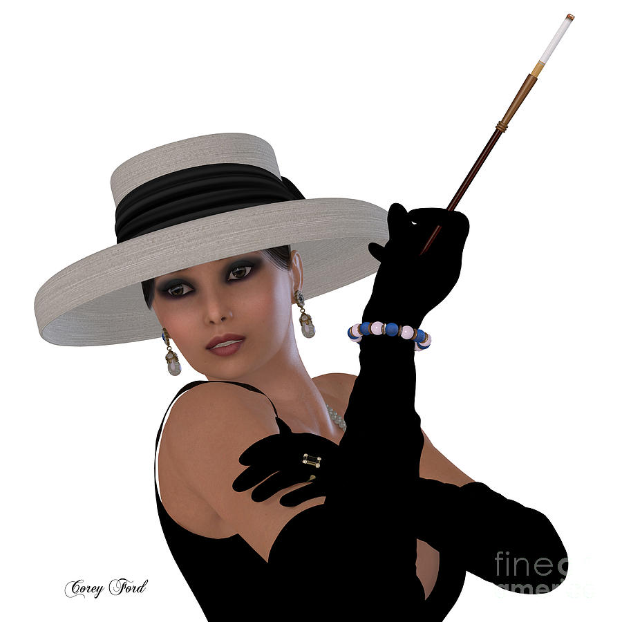 Retro Hollywood Glamour Painting by Corey Ford