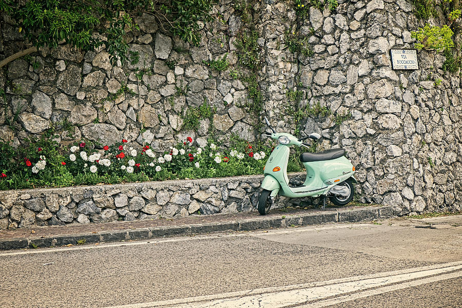 Retro Italian Scooter Photograph by Catherine Reading