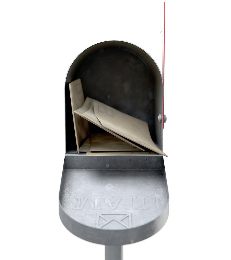 Retro Digital Art - Retro Mail Box And Letter Stack by Allan Swart Retro Digital Art - Retro Mail Box And Letter Stack by Allan Swart