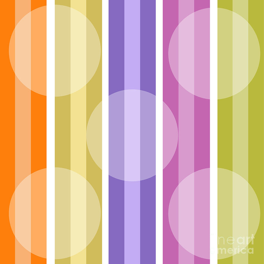 Pattern Painting - Retro Metro Warm Stripe by Mindy Sommers