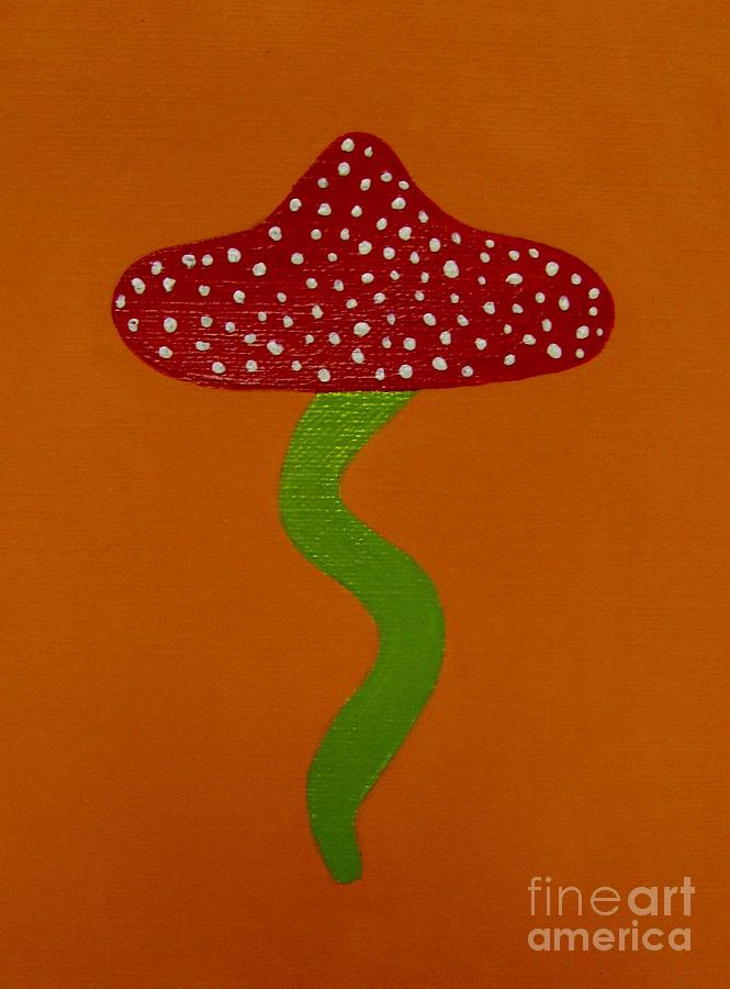 Retro Mushroom Painting by Hiedi Schmitz - Fine Art America