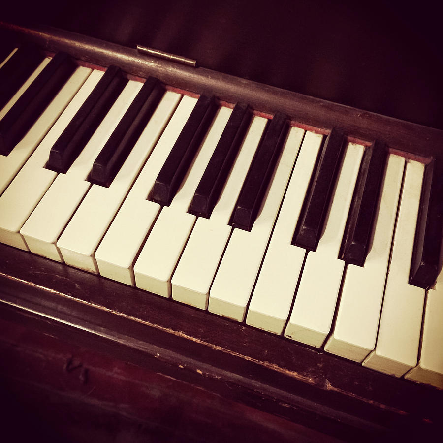Vintage Photograph - Retro piano keys by GoodMood Art