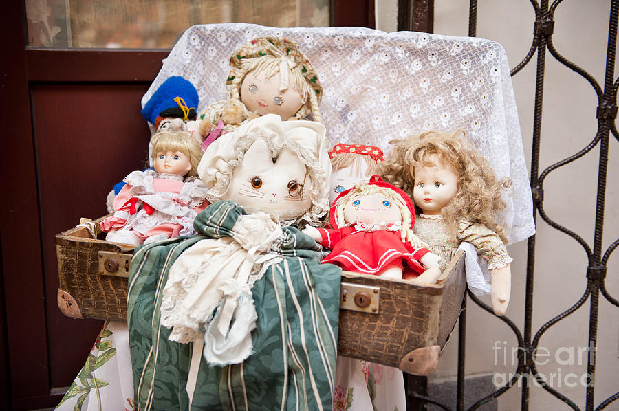 Doll Photograph - Retro rag dolls toys collection by Arletta Cwalina
