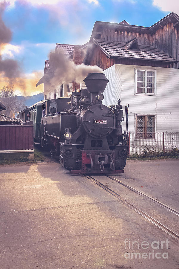 Retro steam-train in Romania  Photograph by Claudia M Photography