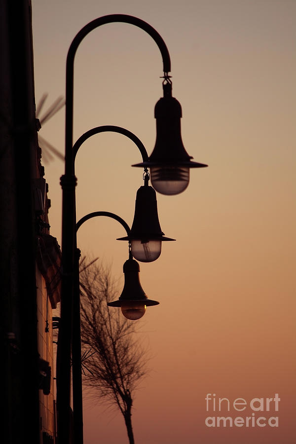 Retro streetlights and evening Photograph by Ingela Christina Rahm