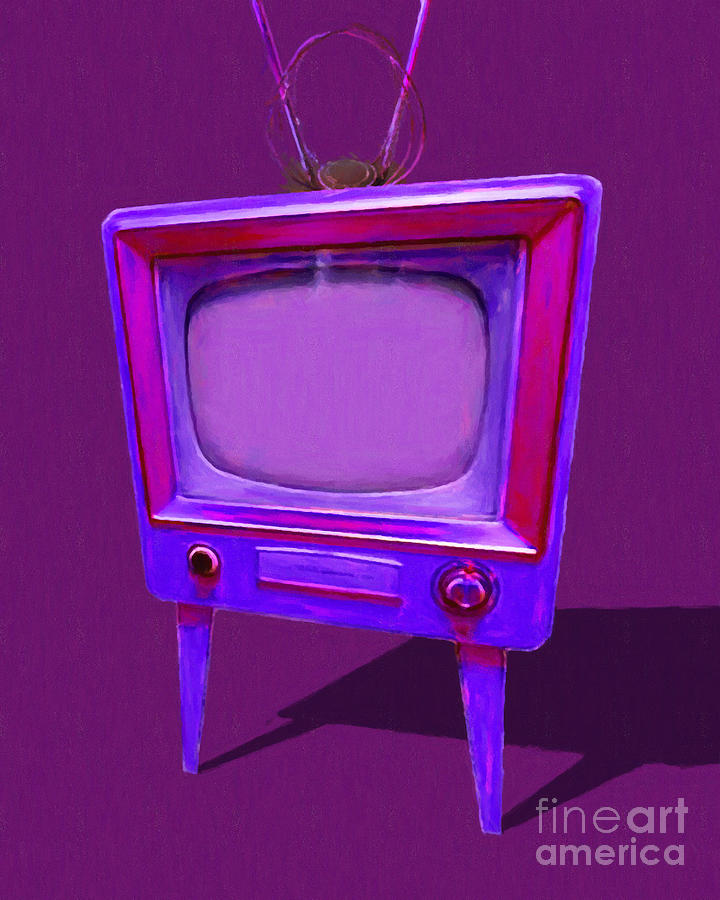 Retro Television With Rabbit Ears 20150905 ym150bc Photograph by Wingsdomain Art and Photography