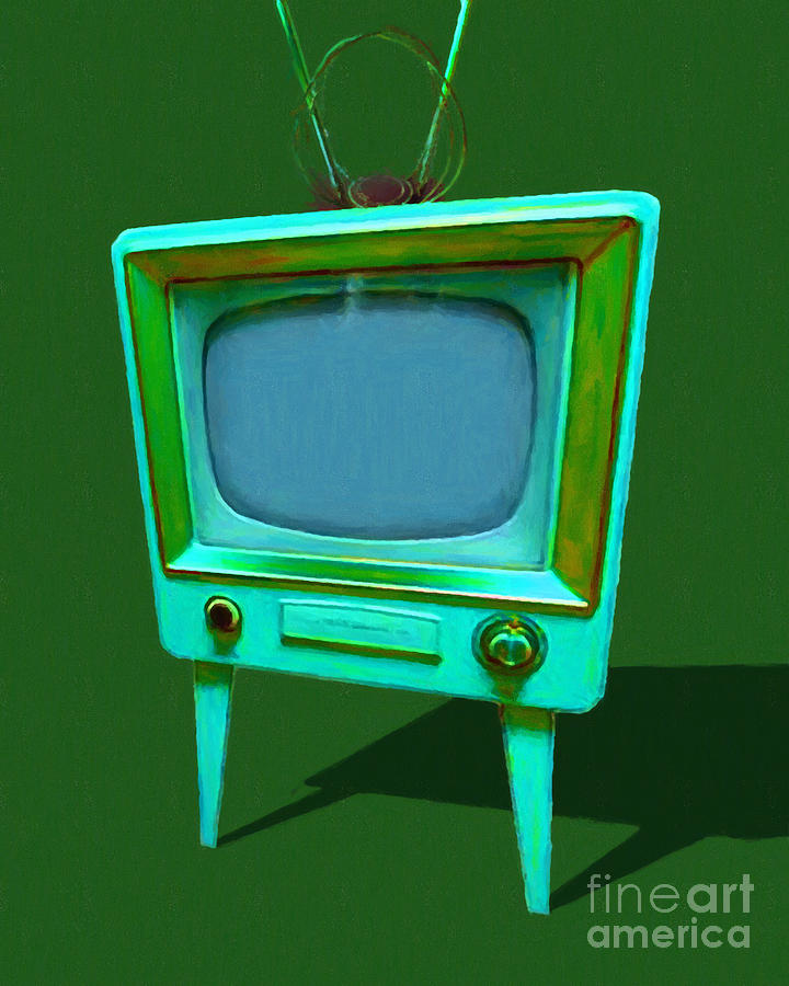 Retro Television With Rabbit Ears 20150905 yp128 Photograph by Wingsdomain Art and Photography