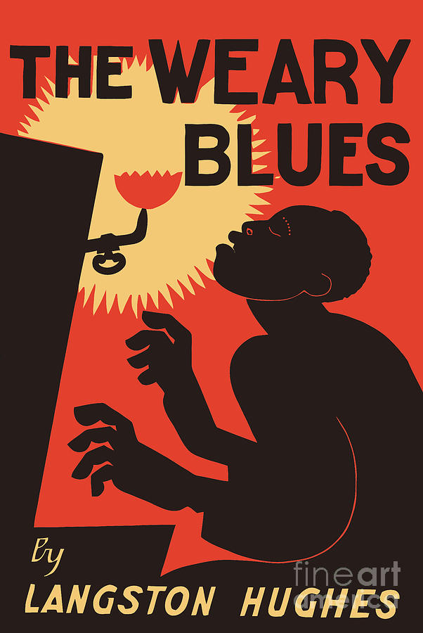 Vintage Digital Art - Retro The Weary Blues music by Heidi De Leeuw