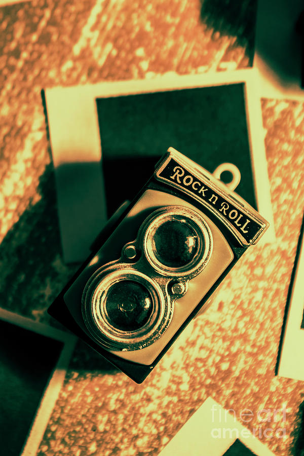 Retro toy camera on photo background Photograph by Jorgo Photography