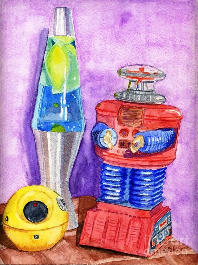Retro Toys Painting by Lynne Reichhart