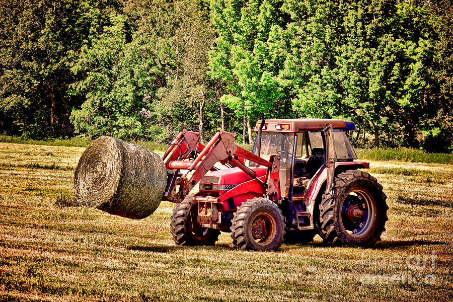 Retro Tractor Scene Photograph by Olivier Le Queinec
