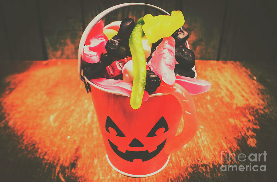 Retro trick or treat pumpkin head  Photograph by Jorgo Photography