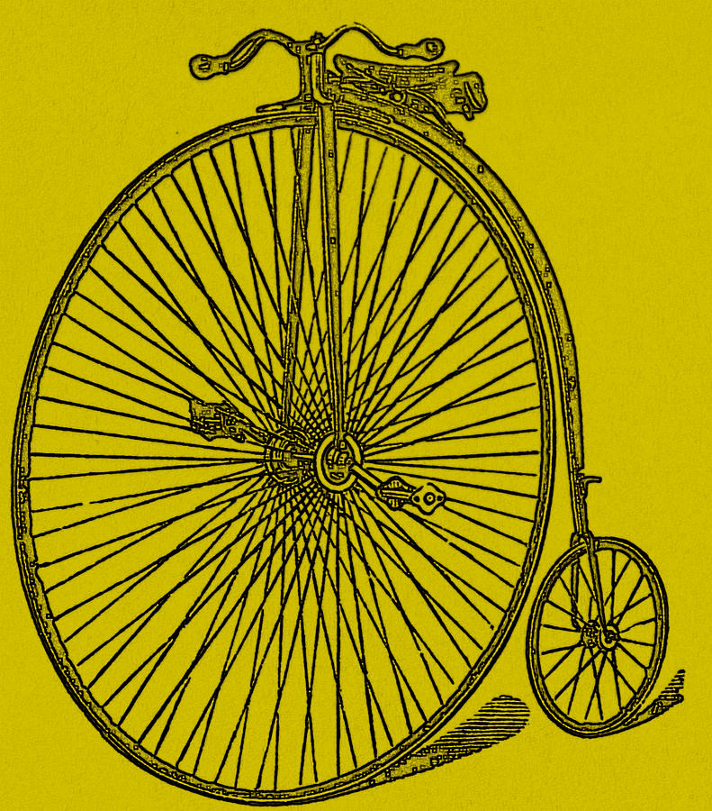 Retro Yellow Bike Photograph by Modern Art - Pixels