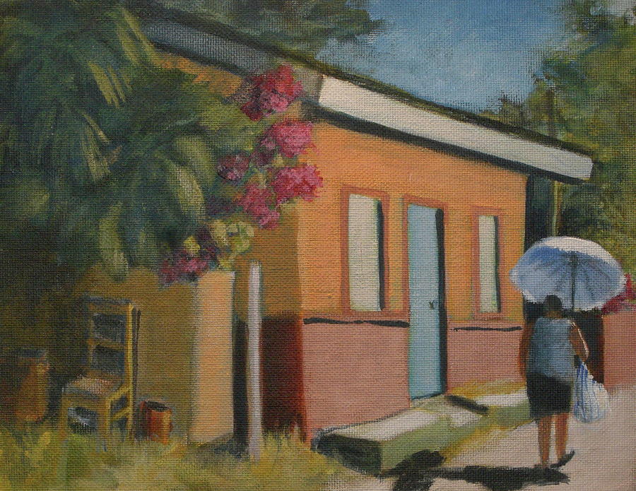 Return from market in Santa Cruz Costa Rica Painting by Walt Maes