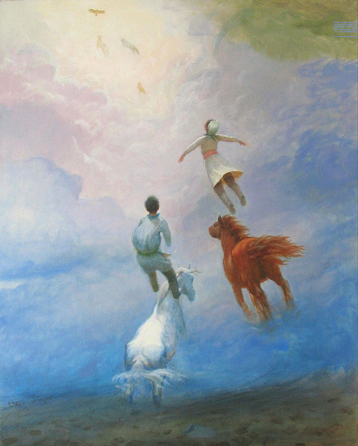 Return Heaven Painting by Ji-qun Chen