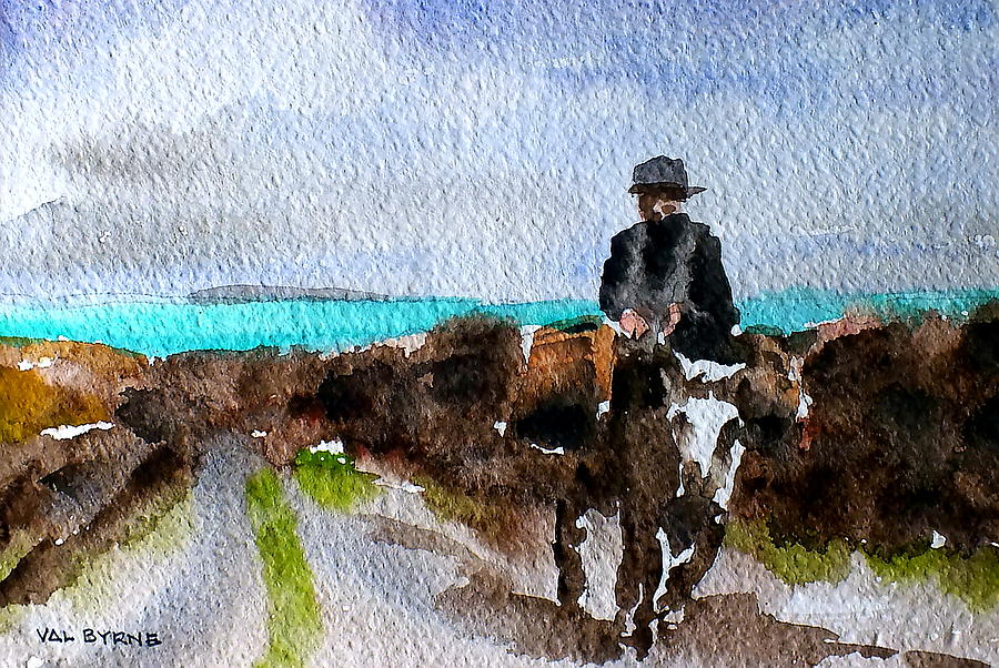 Returning Home, Doon Beg, Clare Painting by Val Byrne