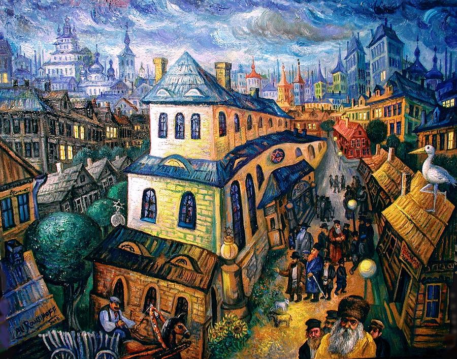Returning Home From Synagogue Painting by Ari Roussimoff