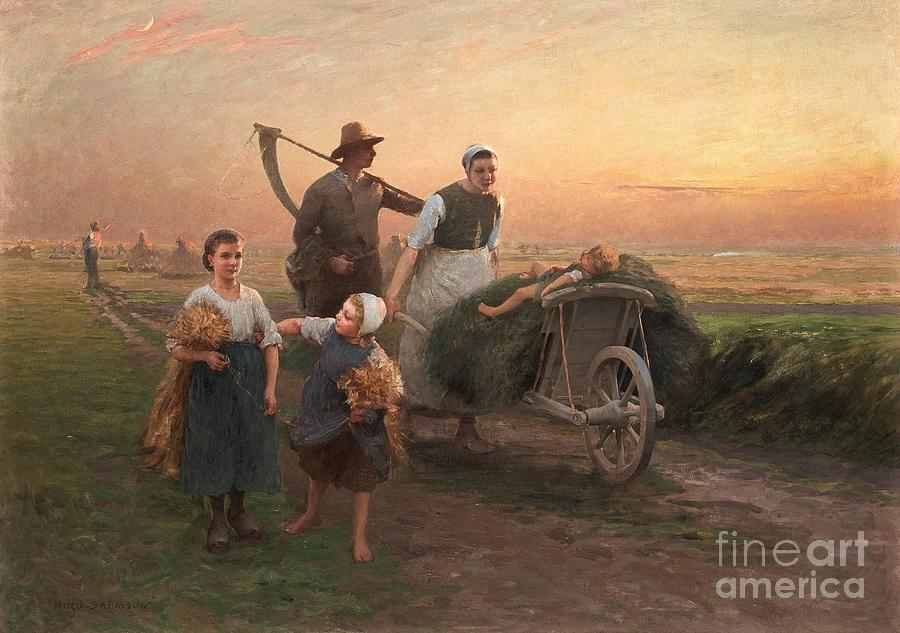 Returning Home From The Fields Painting by MotionAge Designs
