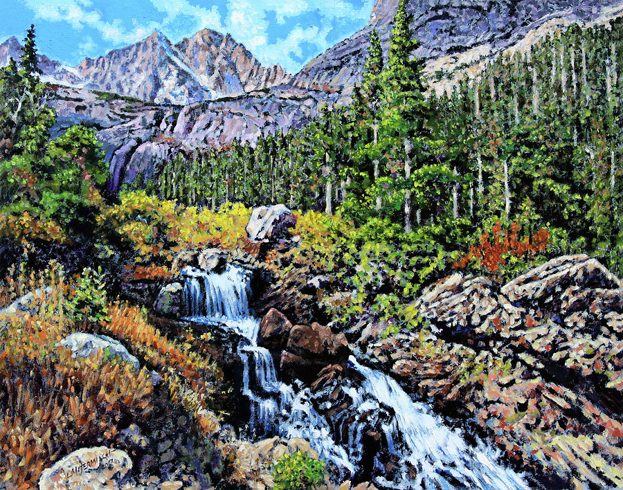 Returning To Colorado Rockies Painting by John Lautermilch