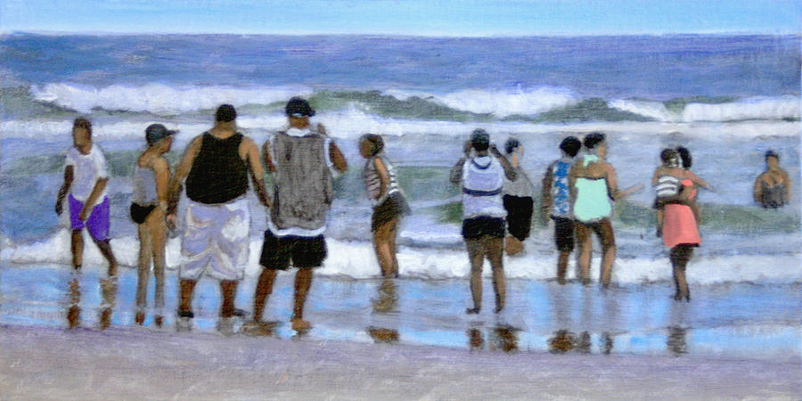 Reunion At The Shore Painting by David Zimmerman