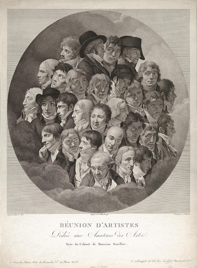 Reunion of Artists Drawing by Alexandre Clement