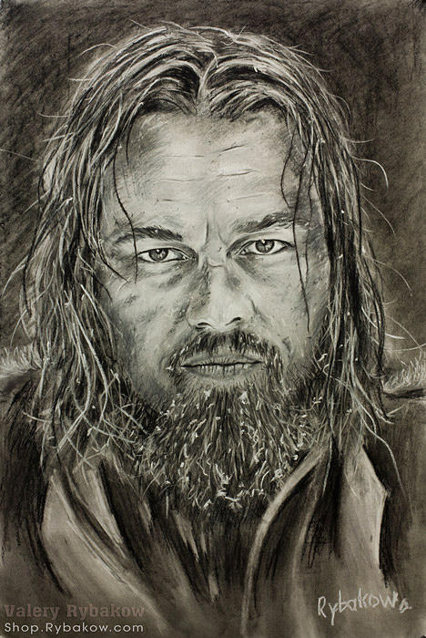 Revenant Leonardo DiCaprio new big pastel PORTRAIT by Valery Rybakow ...