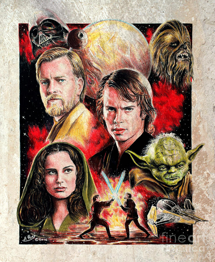 Revenge Of The Sith  splash effect Painting by Andrew Read
