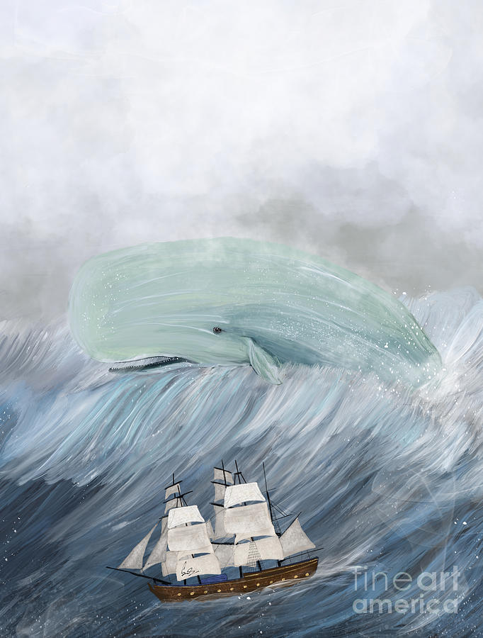 Whale Painting - Revenge Of The Whale by Bri Buckley