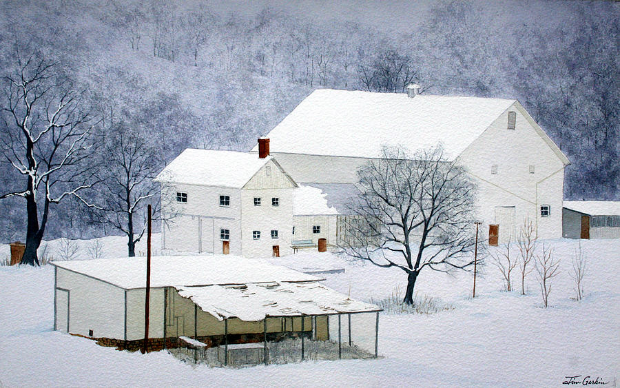 Winter Painting - Revenge Road by Jim Gerkin