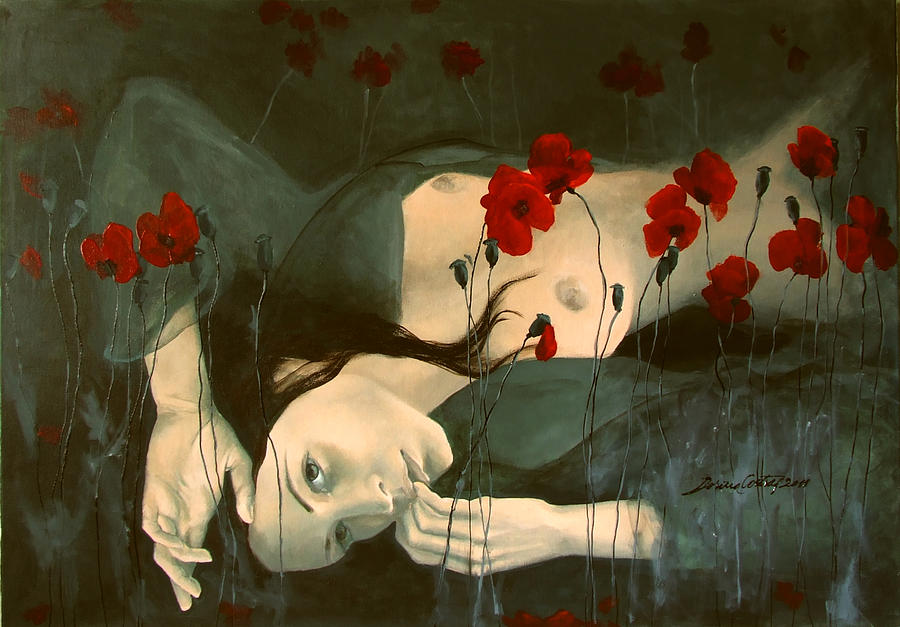 Reverie... Painting by Dorina  Costras