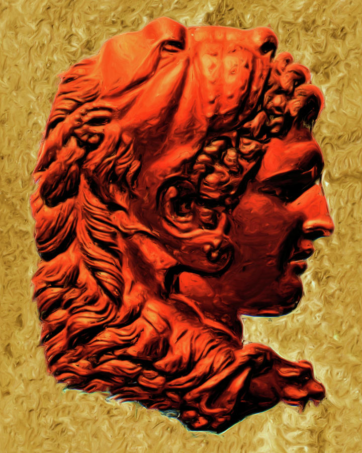Reverse Profile of Alexander Painting by Troy Caperton