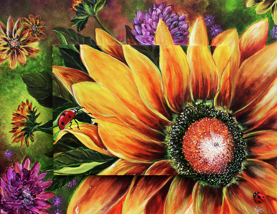 Flower Painting - Revised Garden Buddy by Vivian Casey Fine Art