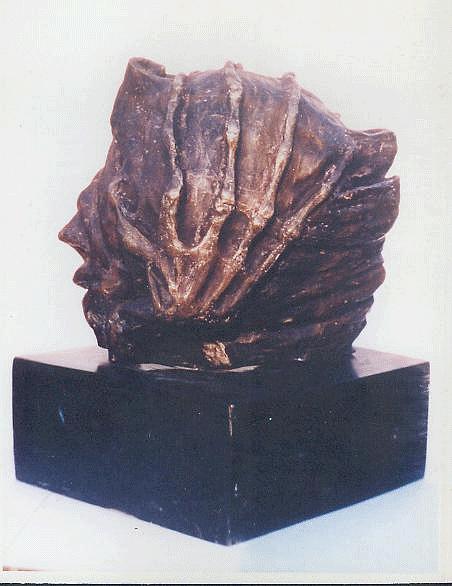 Politician Sculpture - Revolution - II - side view by Rooma Mehra