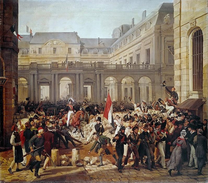 Revolution of 1830 Departure of King Louis-Philippe for the Paris townhall  Horace Vernet by Eloisa Mannion