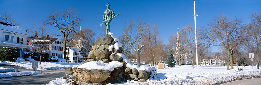 Revolutionary War Memorial In Winter Photograph by Panoramic Images