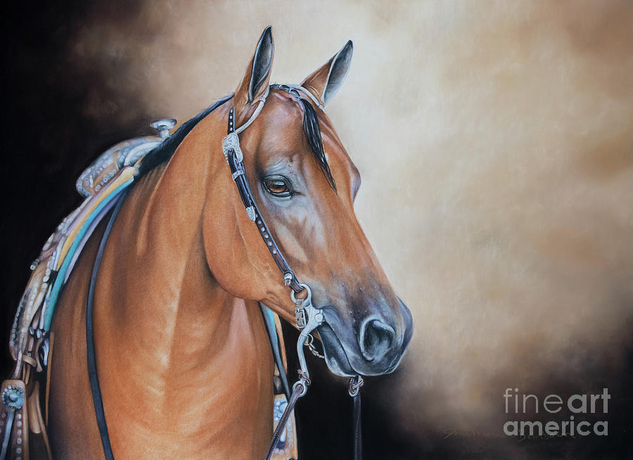 Horse Pastel - Rewind and Repeat by Joni Beinborn