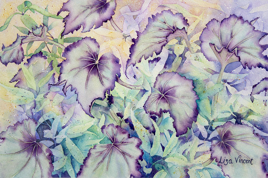 Rex Begonia Painting by Lisa Vincent