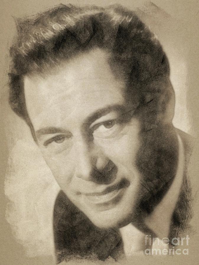 Rex Harrison, Vintage Hollywood Legend Drawing