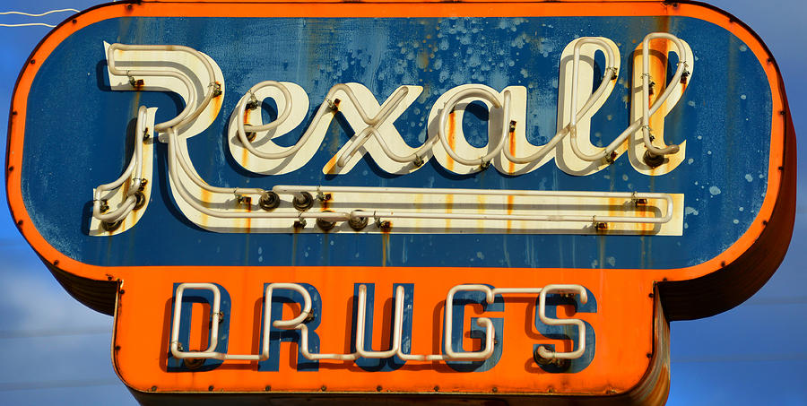 Rexall Drugs sign Photograph by David Lee Thompson