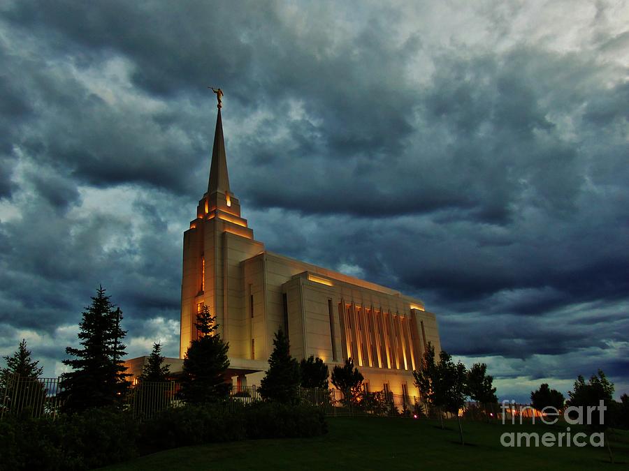 Rexburg LDS Temple Photograph by Larry Campbell