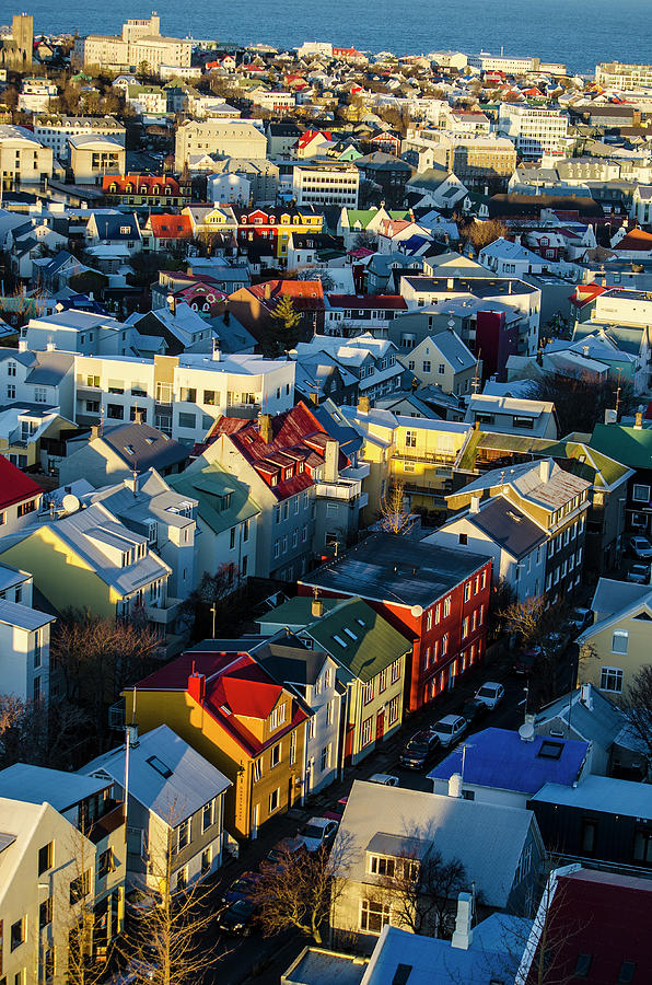 Reykjavik Iceland Rooftops Photograph by Deborah Smolinske