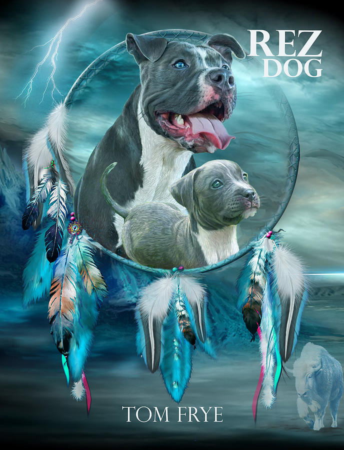 Carol Cavalaris Mixed Media - Rez Dog Cover Art by Carol Cavalaris