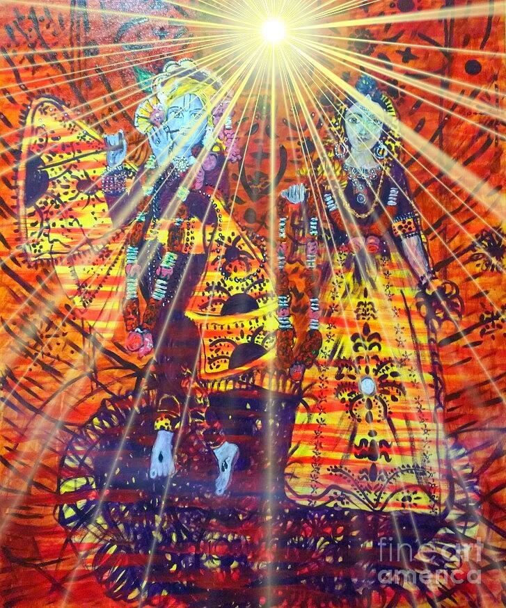 Radha Painting - Radah Krishna Illuminated by Michael African Visions
