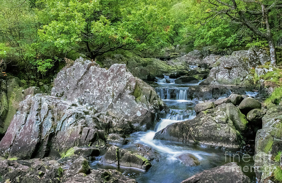 Rhaeadr Ddu Falls, Dolmelynllyn, Snowdonia National Park, Wales UK Photograph by Philip Preston