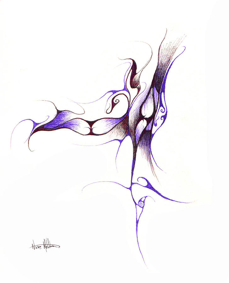 Abstract Drawing - Rhapsody Of Contortion by Nathaniel Hoffman Abstract Drawing - Rhapsody Of Contortion by Nathaniel Hoffman